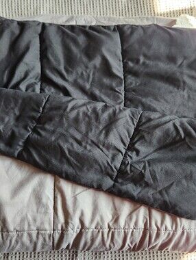 Room Essentials Black and Gray Reversible Quilted Comforter
